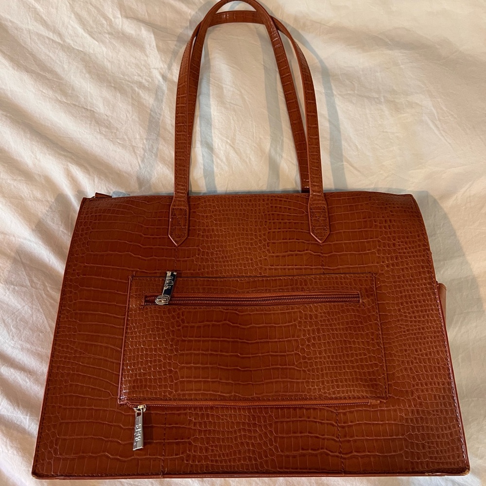 BEIS Brown Textured Tote Bag with Double Handles